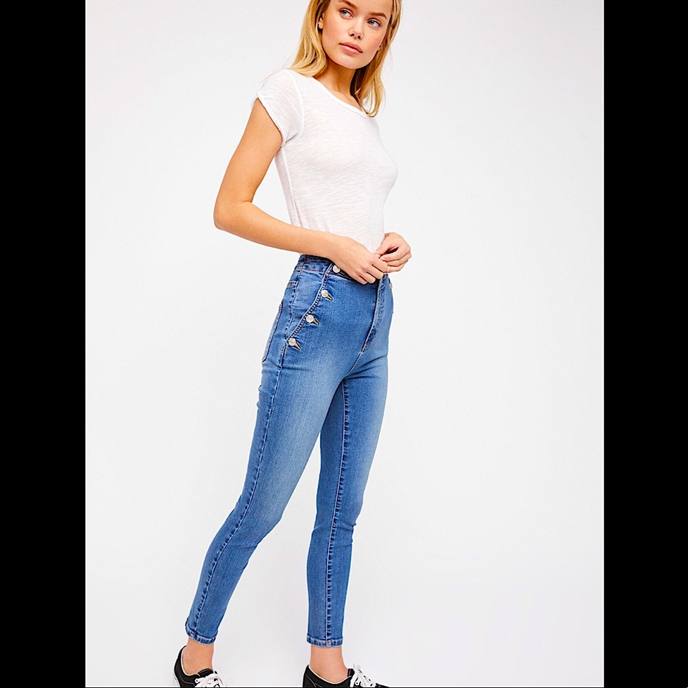 FREE PEOPLE Ada High Rise Skinny Jeans